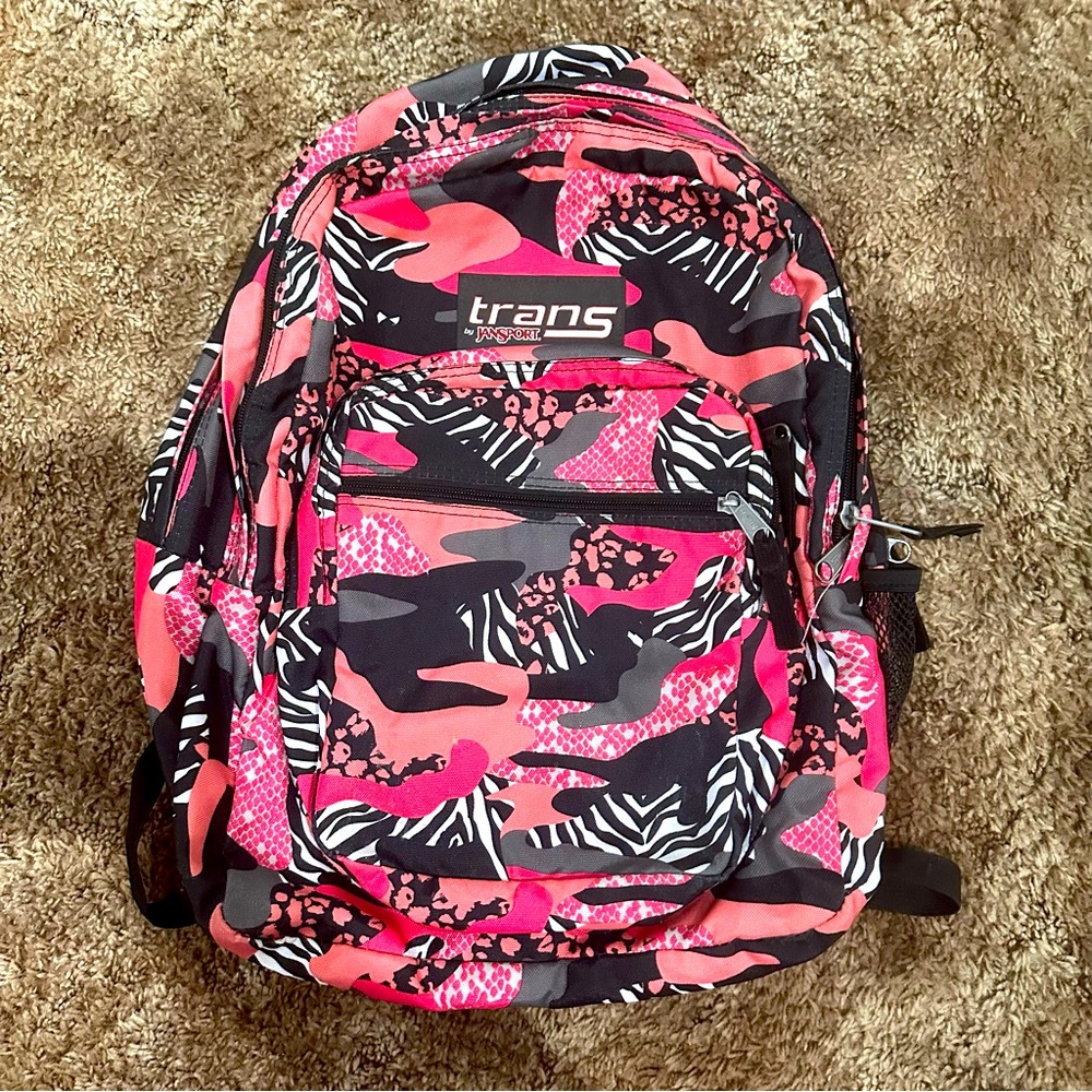 TRANS BY JANSPORT ZEBRA ANIMAL PRINT BACKPACK SUPREME STYLE TM60